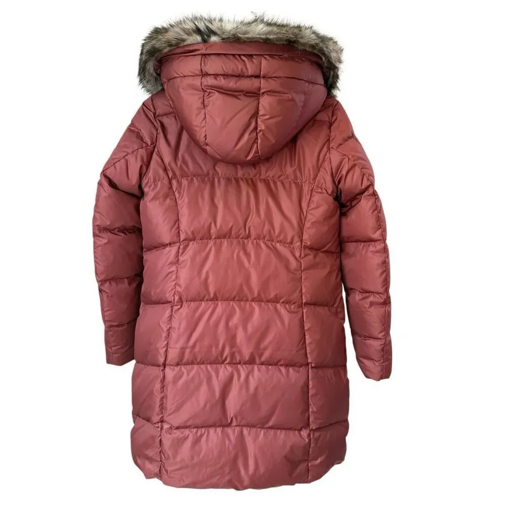 Eddie Bauer Women's Lodge Cascadian Down Parka In Burnt Orange Size M